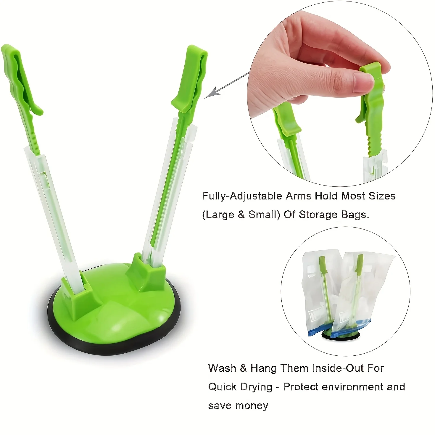 Meal Prep Dinners - Porta sacchetti con cerniera in plastica