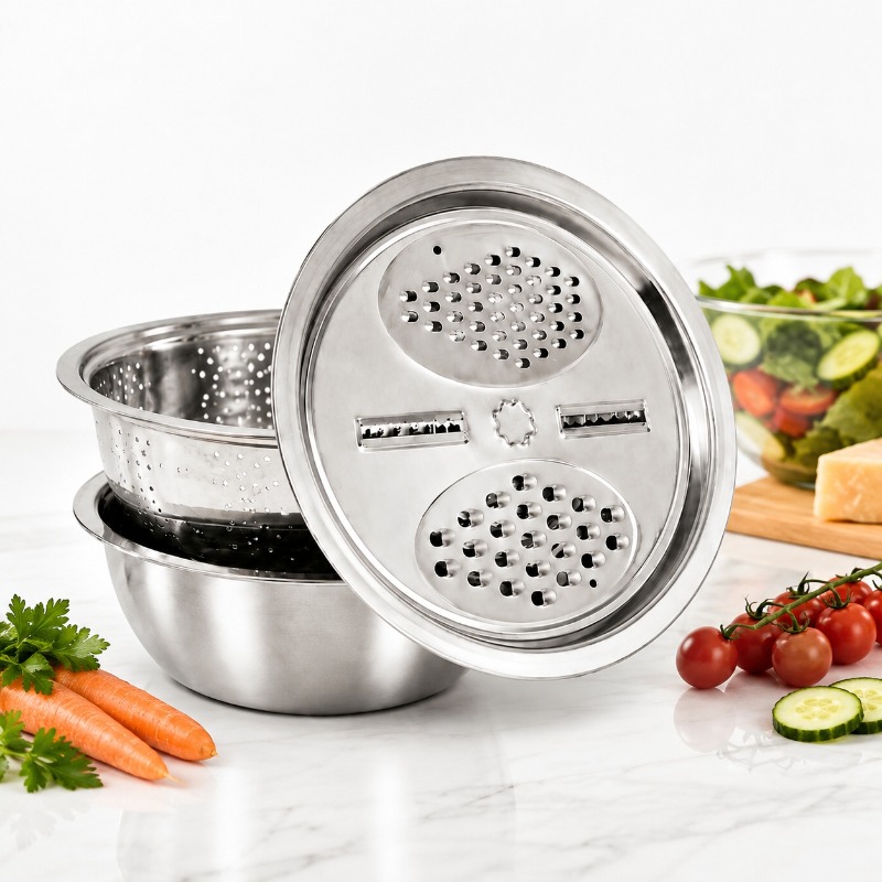 Set di 3 Scolapasta in Acciaio - Meal Prep Dinners recensione e prezzo