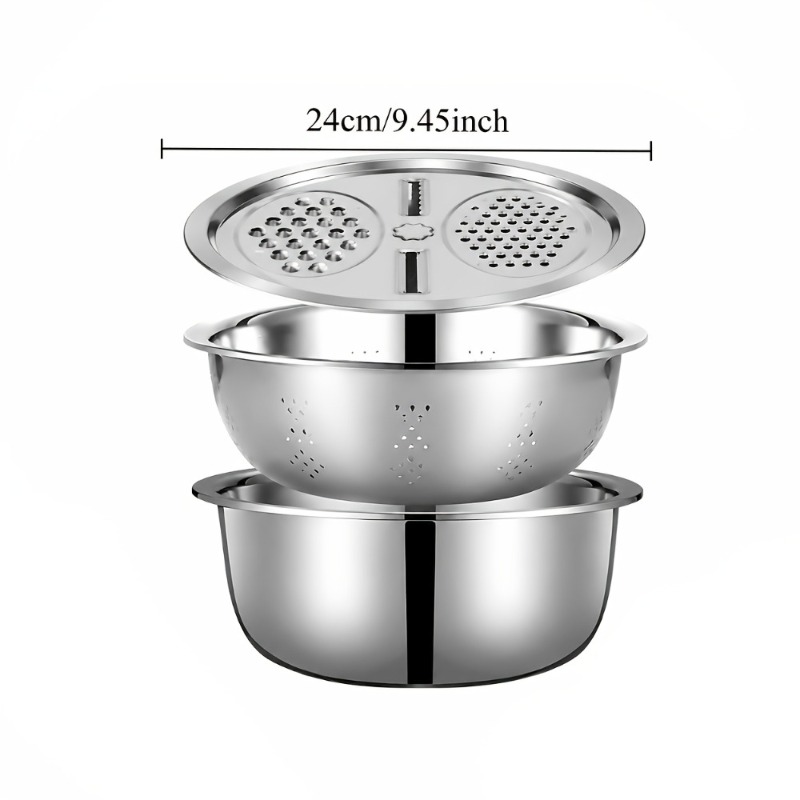 Set di 3 Scolapasta in Acciaio - Meal Prep Dinners recensione e prezzo