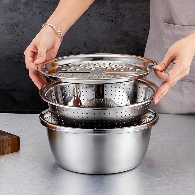 Set di 3 Scolapasta in Acciaio - Meal Prep Dinners recensione e prezzo