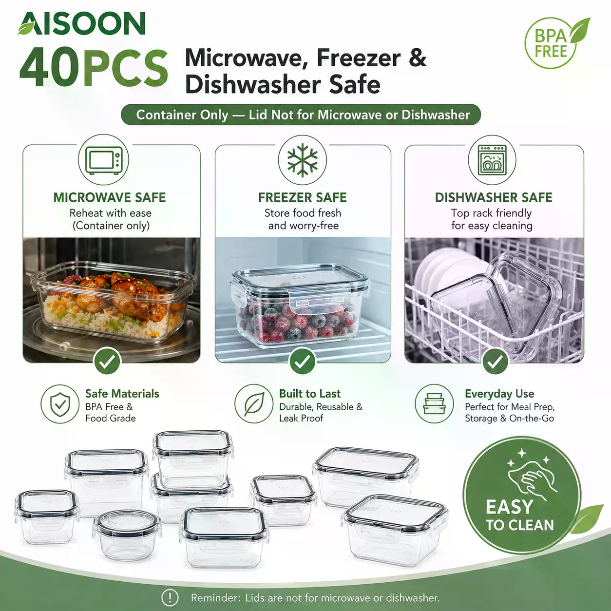 Set di 40 Contenitori per Alim - Meal Prep Dinners recensione e prezzo